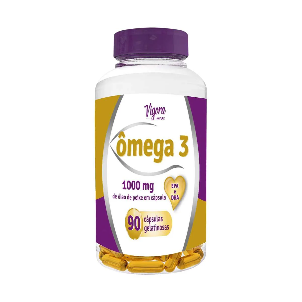 Ômega 3 Vigora Nature com 90 Cápsulas — | Farmácia Resyla