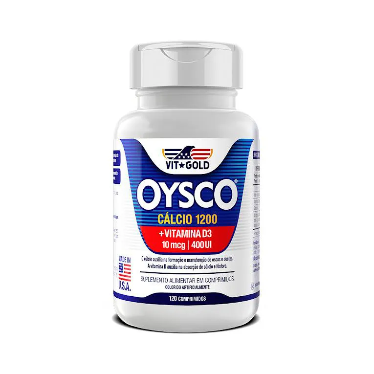 Oysco Cálcio 1200 mg + Vitamina D3 120 Comprimidos — | Farmácia Resyla