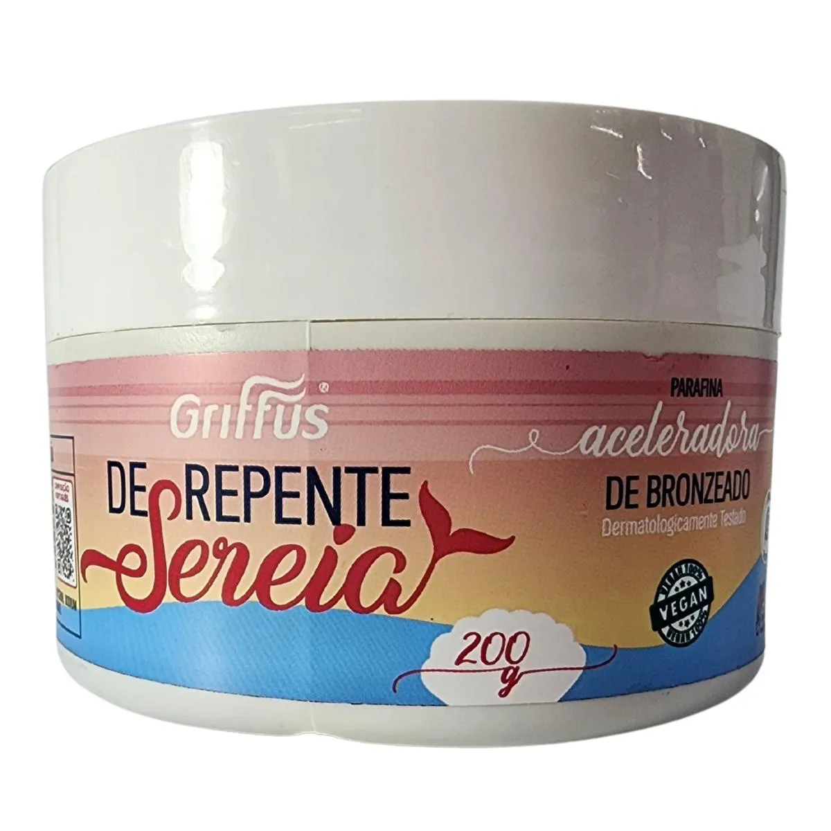 Parafina aceleradora de bronzeado vegano de repente sereia griffus 200g — | Farmácia Resyla