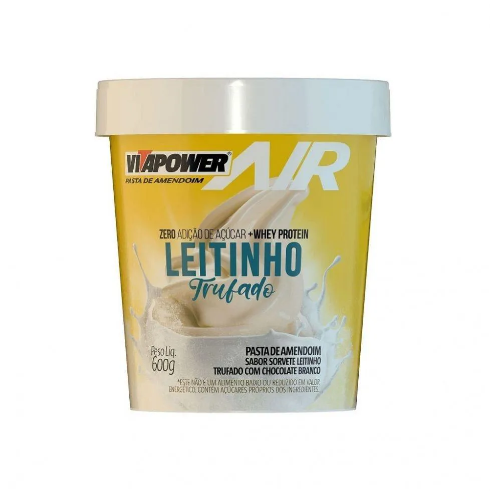 Pasta de Amendoim Air Sabores Gourmet (600g) - Sabor: Sorvete Leitinho Trufado C/ Choc. Branco — Amend | Farmácia Resyla