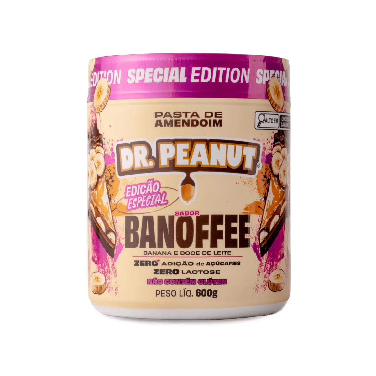 Pasta de Amendoim Banoffee com Whey Protein Dr. Peanut 600G — Amend | Farmácia Resyla