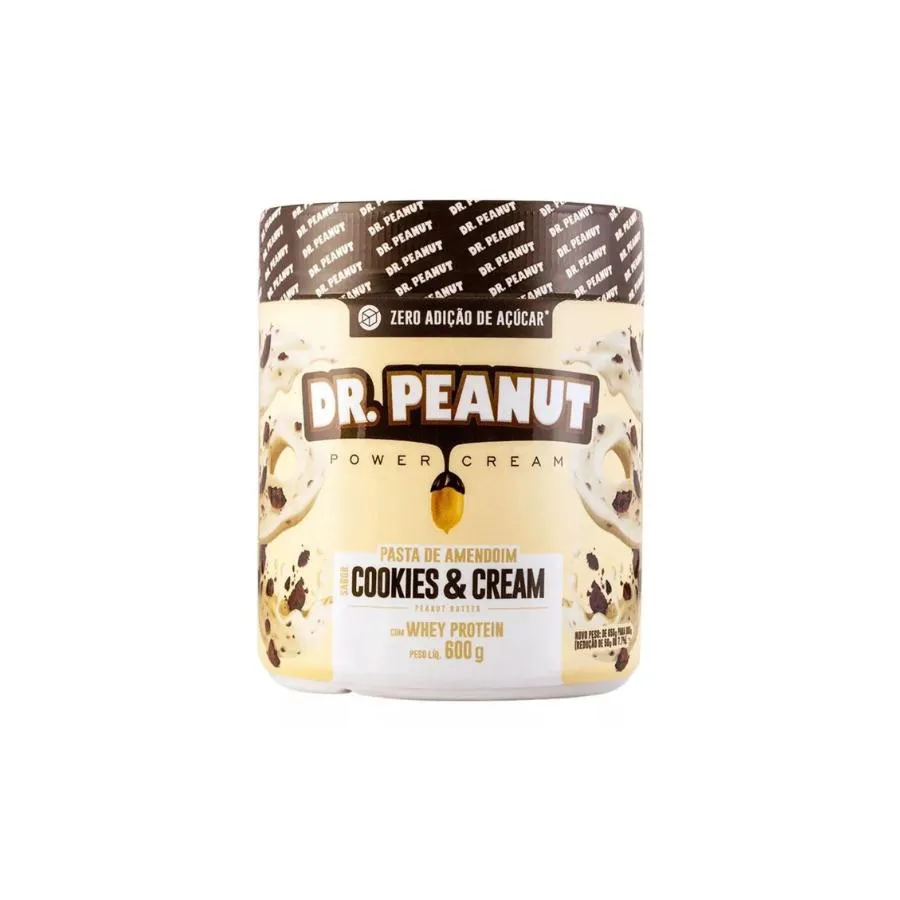 Pasta De Amendoim Cookies E Cream Dr Peanut Novos Sabores Whey Gourmet 600g — Amend | Farmácia Resyla