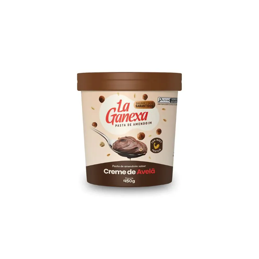 Pasta de Amendoim Creme de Avelã e Whey 450G – La Ganexa — Amend | Farmácia Resyla