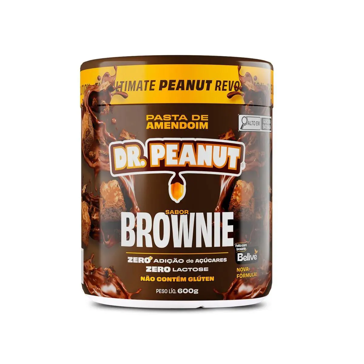 Pasta de Amendoim Sabor Brownie com Whey Protein Dr. Peanut 600g — Amend | Farmácia Resyla