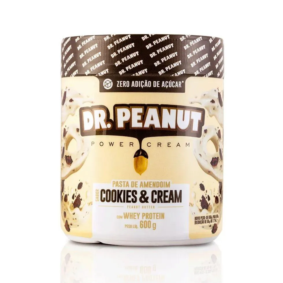 Pasta de Amendoim Whey Protein Dr. Peanut 600g Cookies & Cream — Amend | Farmácia Resyla