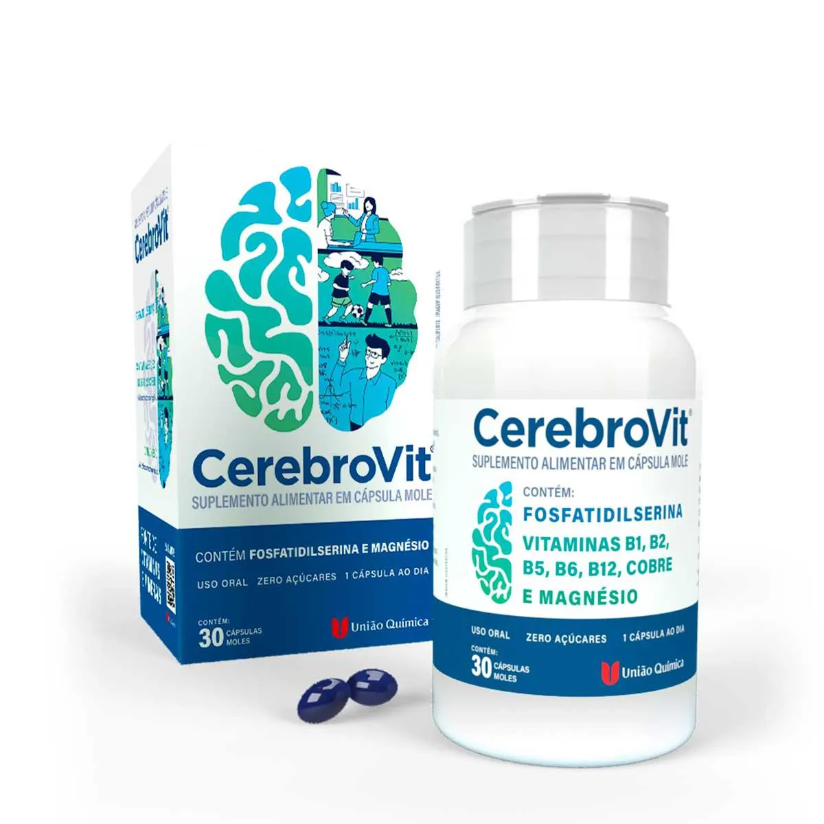 Polivitamínico CerebroVit 30 cápsulas — | Farmácia Resyla