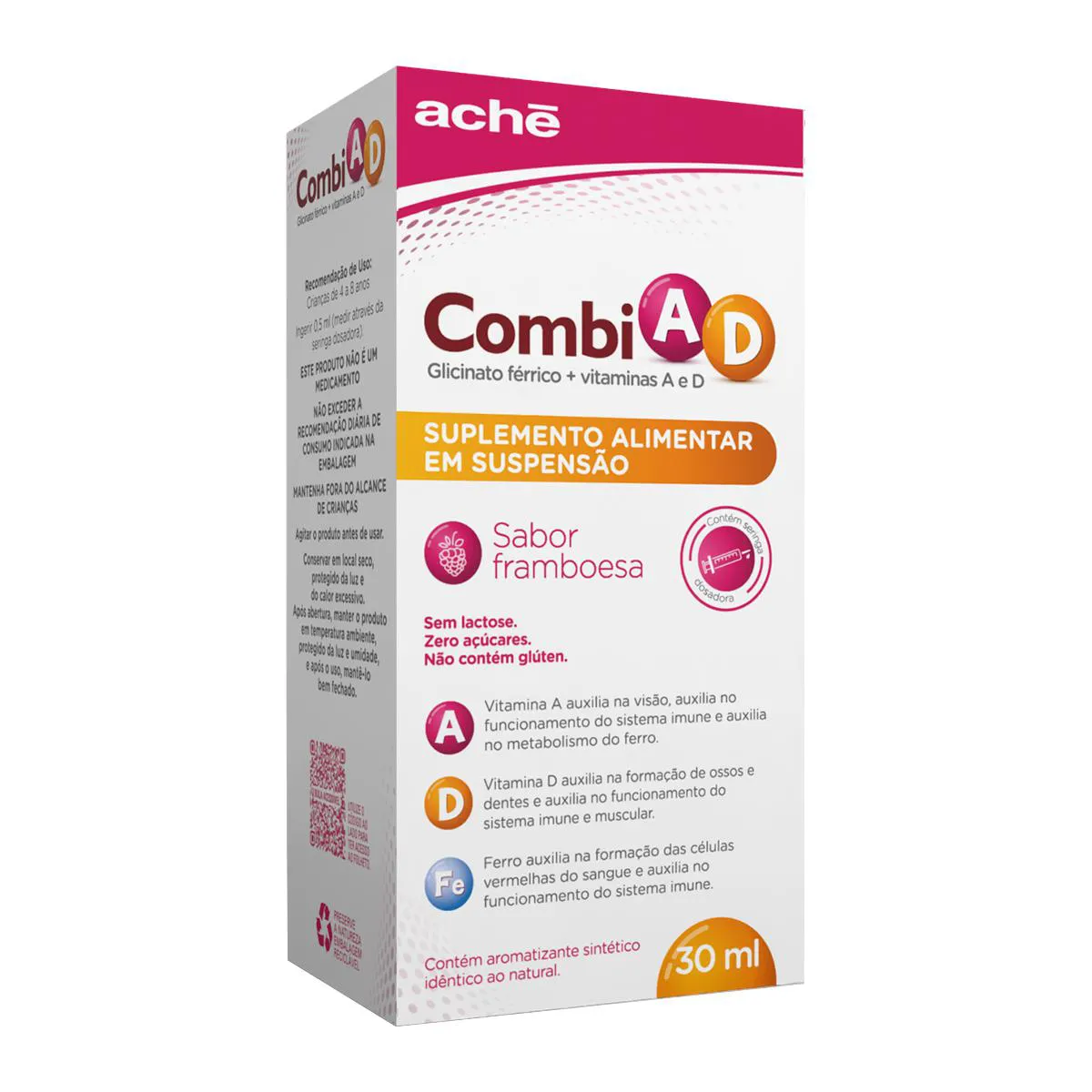 Polivitamínico Combi AD Framboesa 30ml — | Farmácia Resyla
