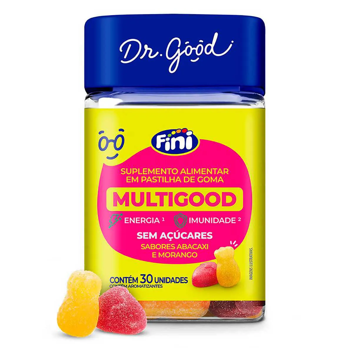 Polivitamínico Dr. Good Multigood Abacaxi e Morango 30 gomas — Dr. Good | Farmácia Resyla