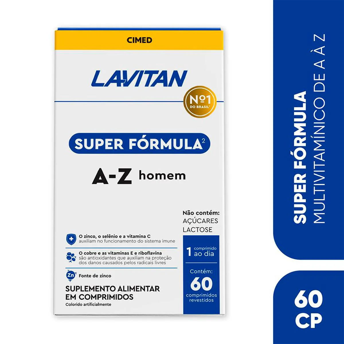 Polivitamínico Lavitan Super Fórmula A-Z Homem 60 comprimidos — Lavitan | Farmácia Resyla