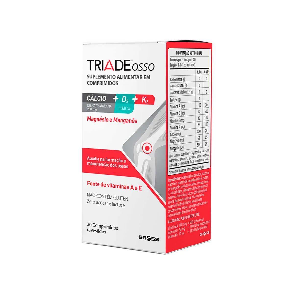 Polivitamínico Triade Osso 30 comprimidos — | Farmácia Resyla