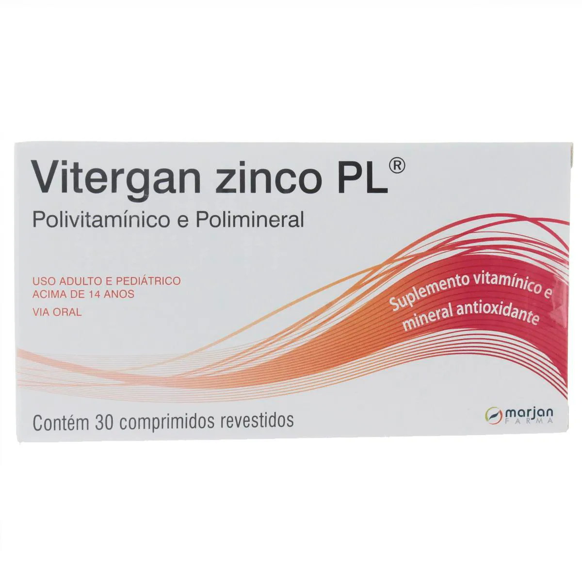 Polivitamínico Vitergan ZInco PL 30 comprimidos — Vitergan | Farmácia Resyla