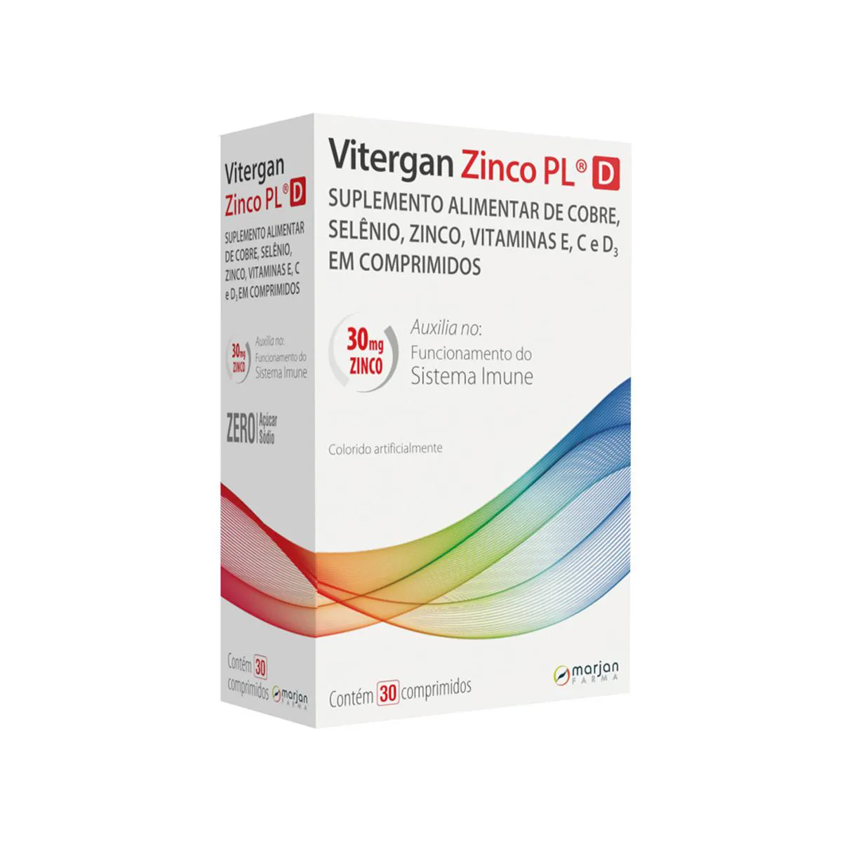 Polivitamínico Vitergan Zinco PL D 30 comprimidos — Vitergan | Farmácia Resyla