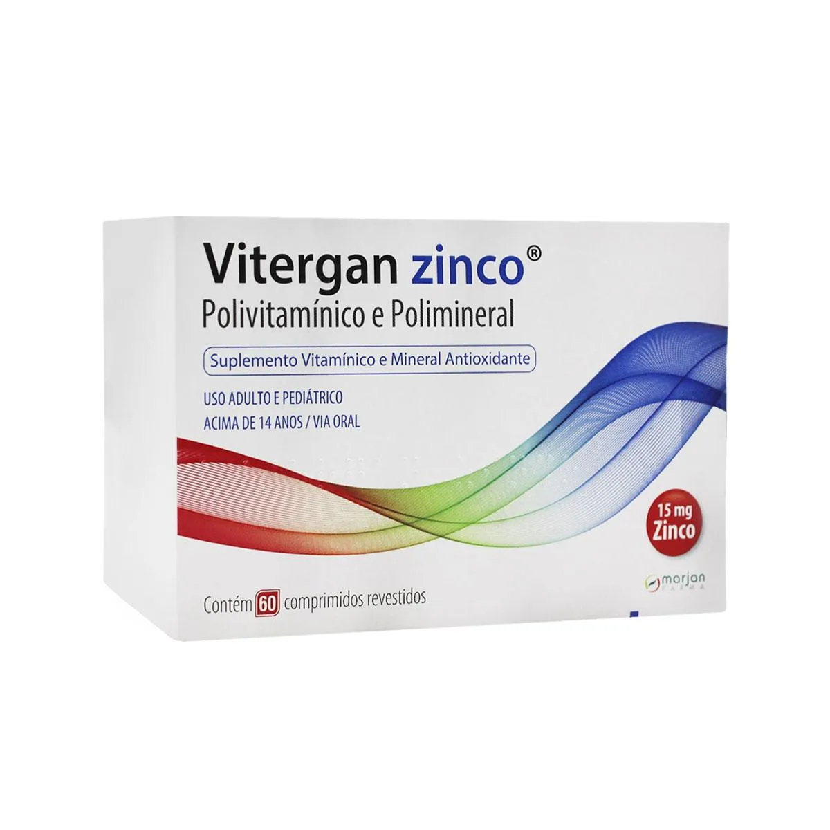 Polivitamínico Vitergarn Zinco 60 comprimidos — | Farmácia Resyla