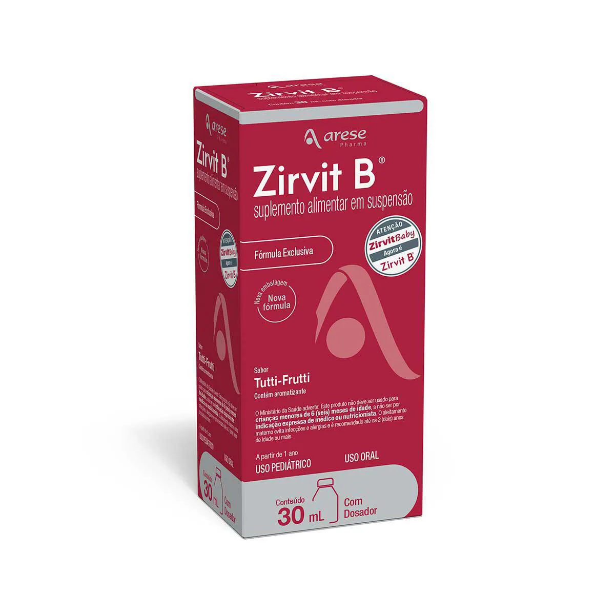 Polivitamínico Zirvit B Tutti-Frutti Infantil 30ml — Zirvit | Farmácia Resyla
