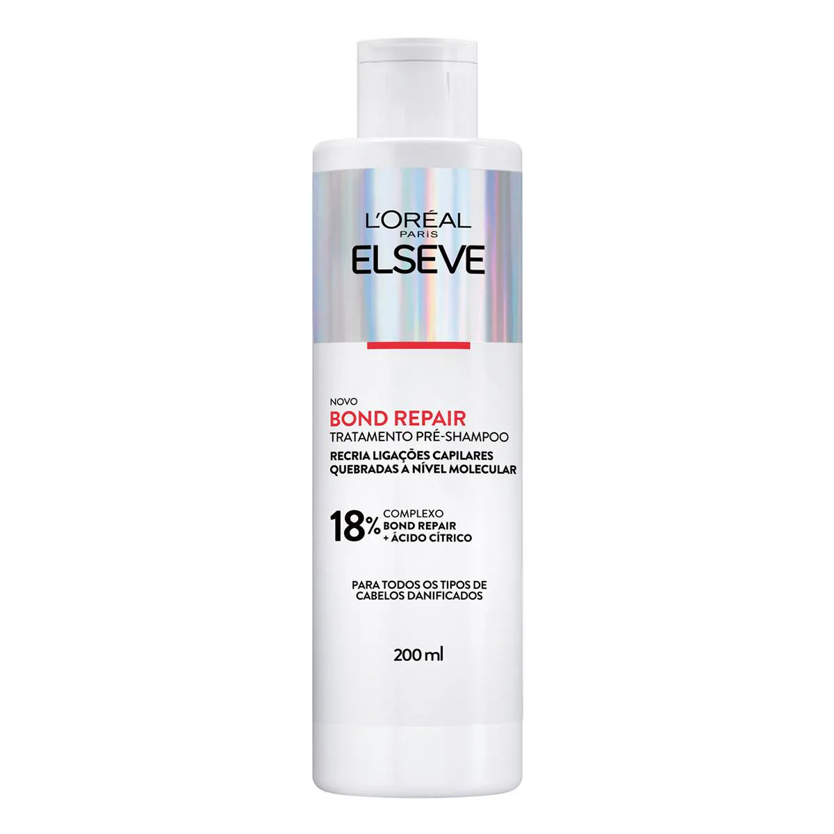 Pré-Shampoo Elseve Bond Repair Tratamento para Cabelos Danificados Reparação Molecular com 18% de Ácido Cítrico 200ml — Elseve | Farmácia Resyla