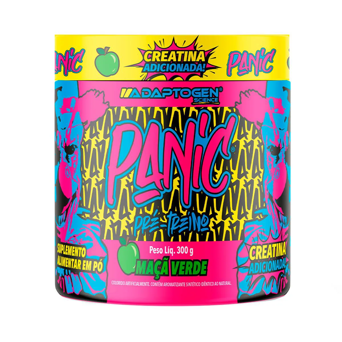 Pré-treino Adaptogen Panic com Creatina Maçã Verde 300g — Adaptogen | Farmácia Resyla