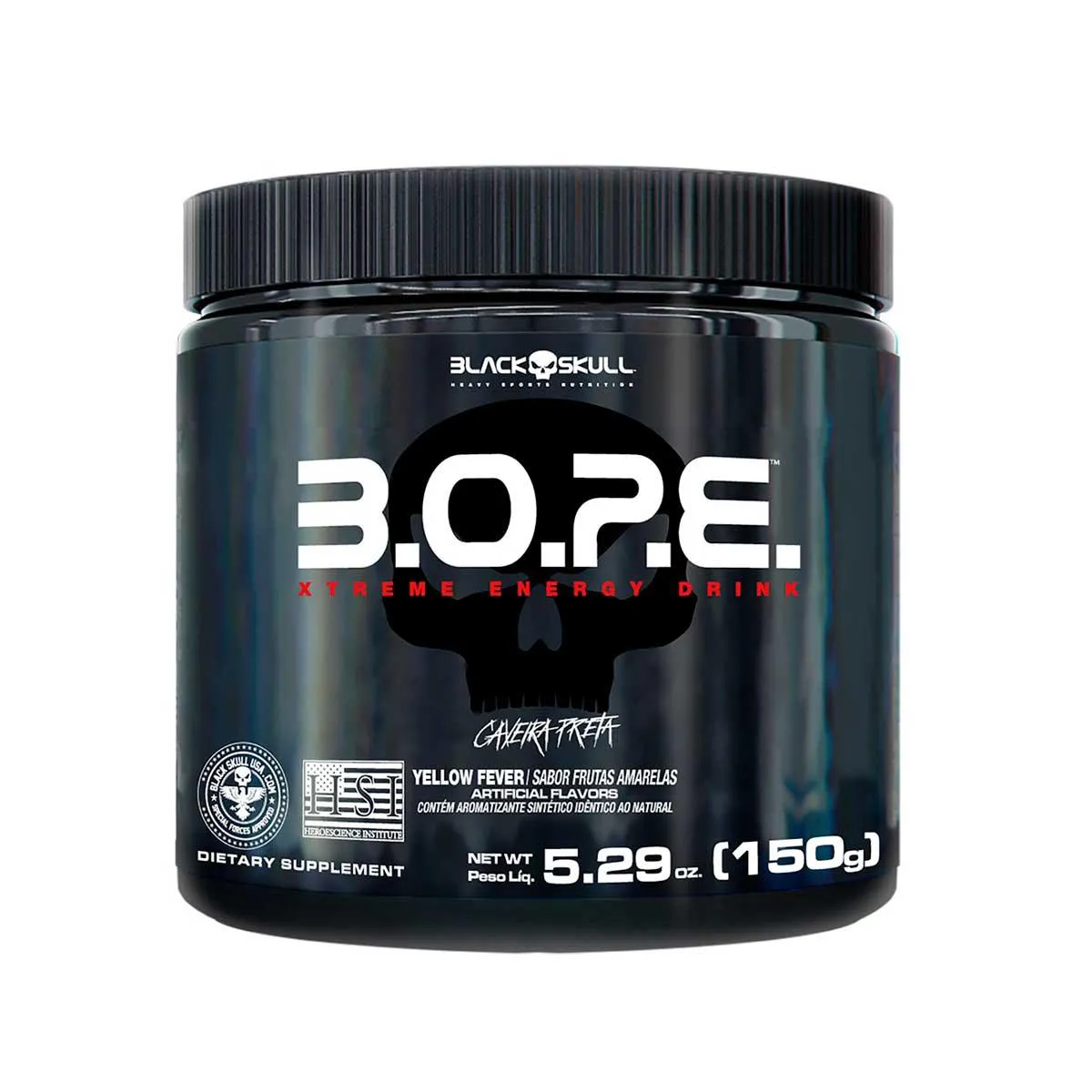 Pré-Treino Black Skull B.O.P.E Frutas Amarelas 150g — Black Skull | Farmácia Resyla