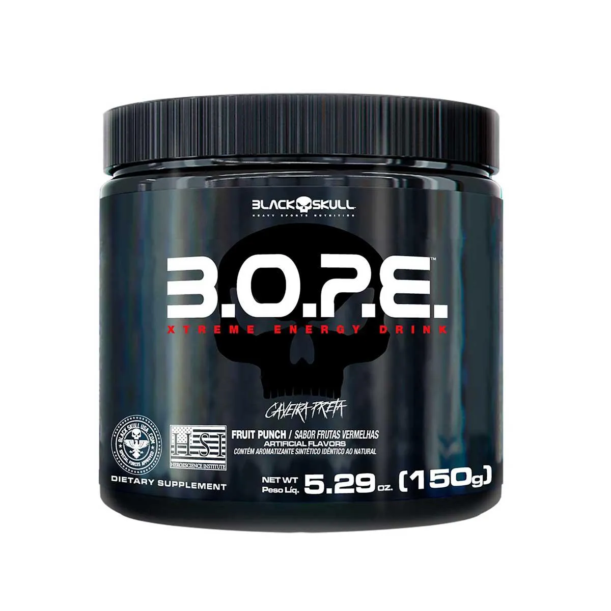 Pré-Treino Black Skull B.O.P.E Frutas Vermelhas 150g — Black Skull | Farmácia Resyla