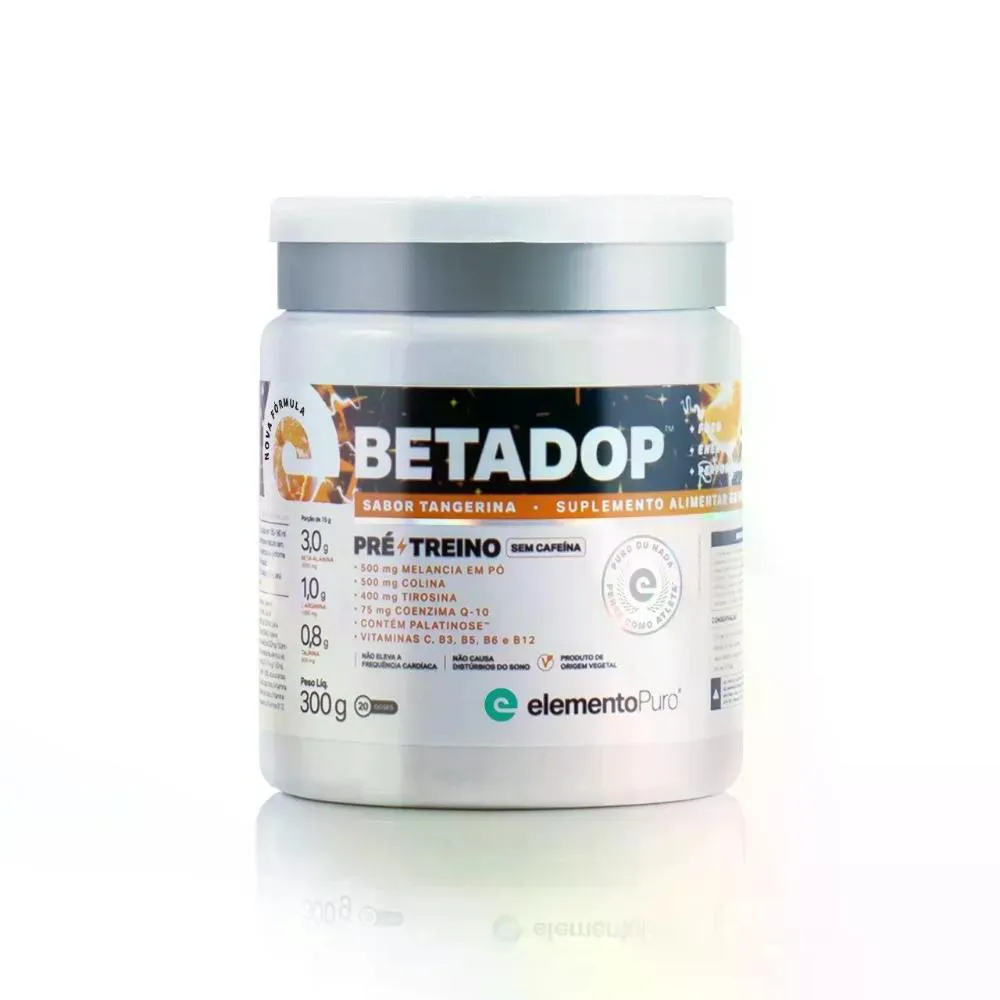 Pré-treino Elemento Puro Beta Alanina Betadop Tangerina 300g — | Farmácia Resyla