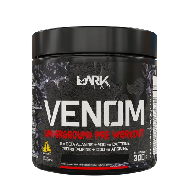 Pré Treino Venom Underground Dark Lab Frutas Vermelhas 300g — | Farmácia Resyla