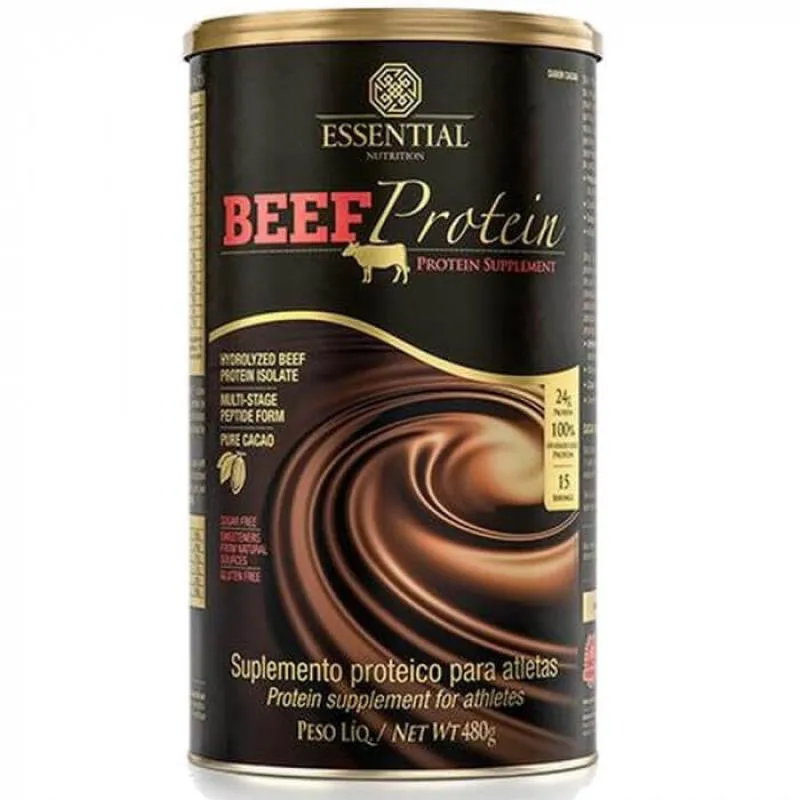Proteína em Pó Beef Protein Essential Nutrition Cacau 480g — Essential Nutrition | Farmácia Resyla