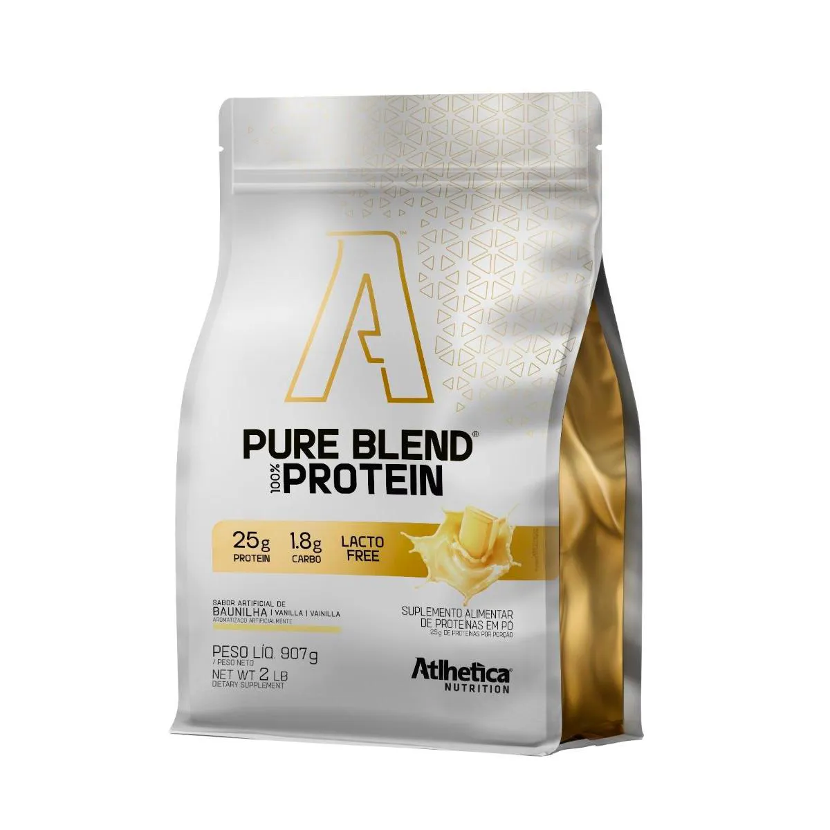 Proteína em Pó Pure Blend 100% Protein Atlhetica Nutrition Lacto-Free Baunilha 907g — Atlhetica Nutrition | Farmácia Resyla