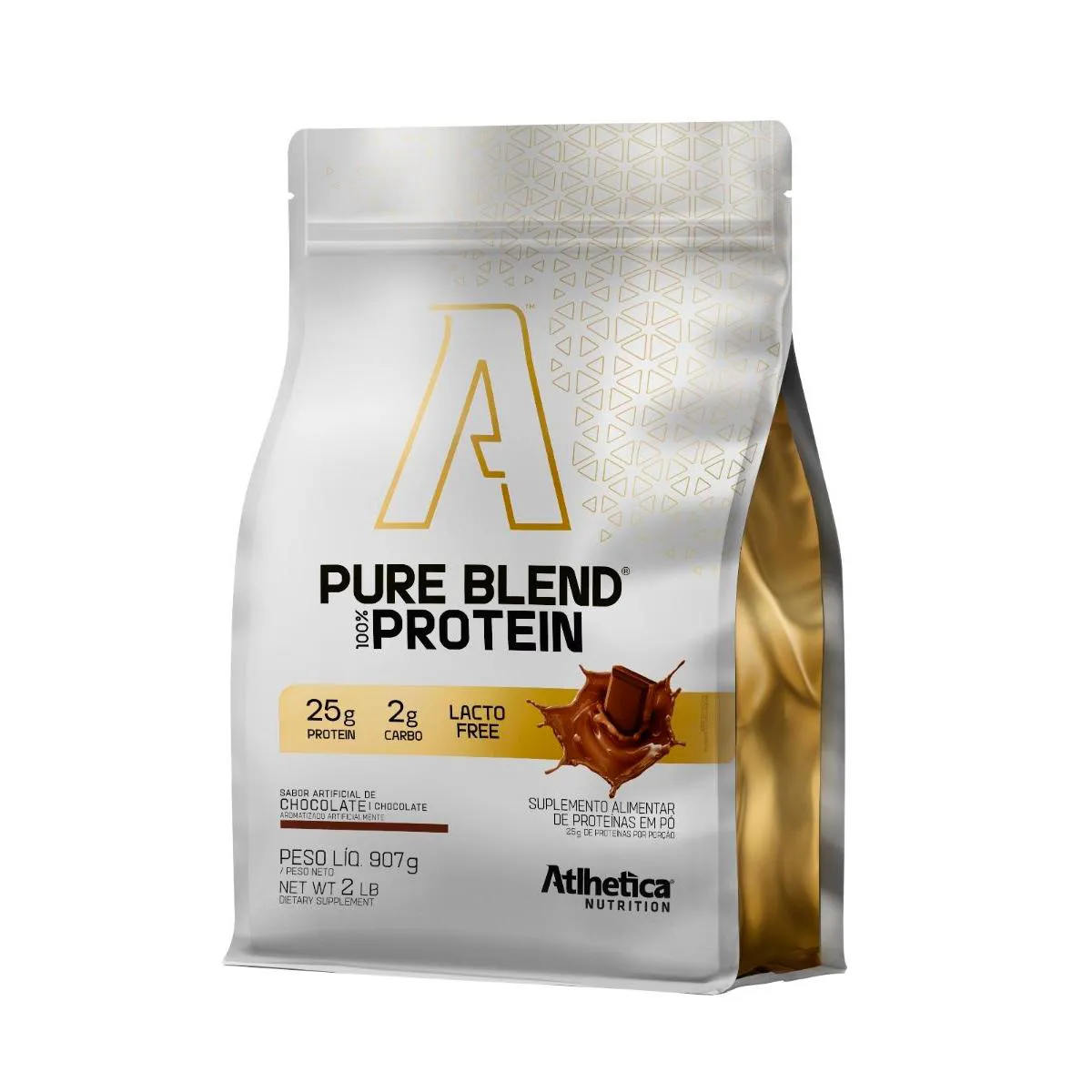 Proteína em Pó Pure Blend 100% Protein Atlhetica Nutrition Lacto-Free Chocolate 907g — Atlhetica Nutrition | Farmácia Resyla