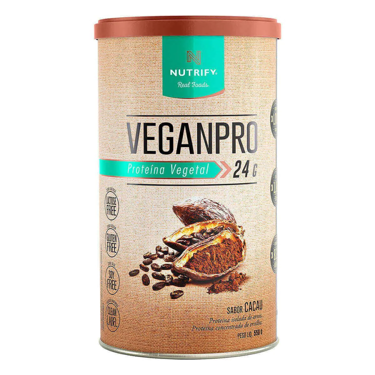 Proteína Vegetal Nutrify Veganpro Cacau 550g — Nutrify | Farmácia Resyla