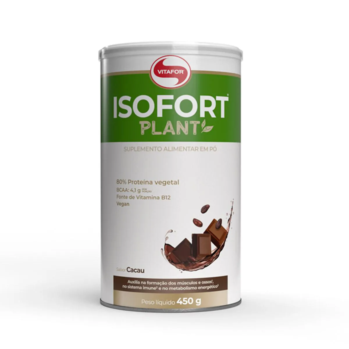 Proteína Vegetal Vitafor Isofort Plant Cacau 450g — Vitafor | Farmácia Resyla