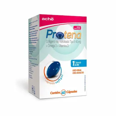 Protena Colágeno Não Hidrolisado Tipo II 40mg + Ômega 3 + Vitamina D - 60 cápsulas — Tena | Farmácia Resyla