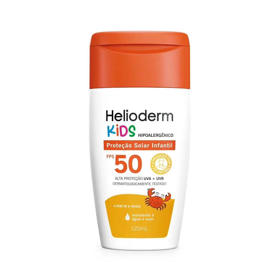 Protetor Solar Corporal FPS 50 Helioderm Suncare Kids 120g — Helioderm | Farmácia Resyla