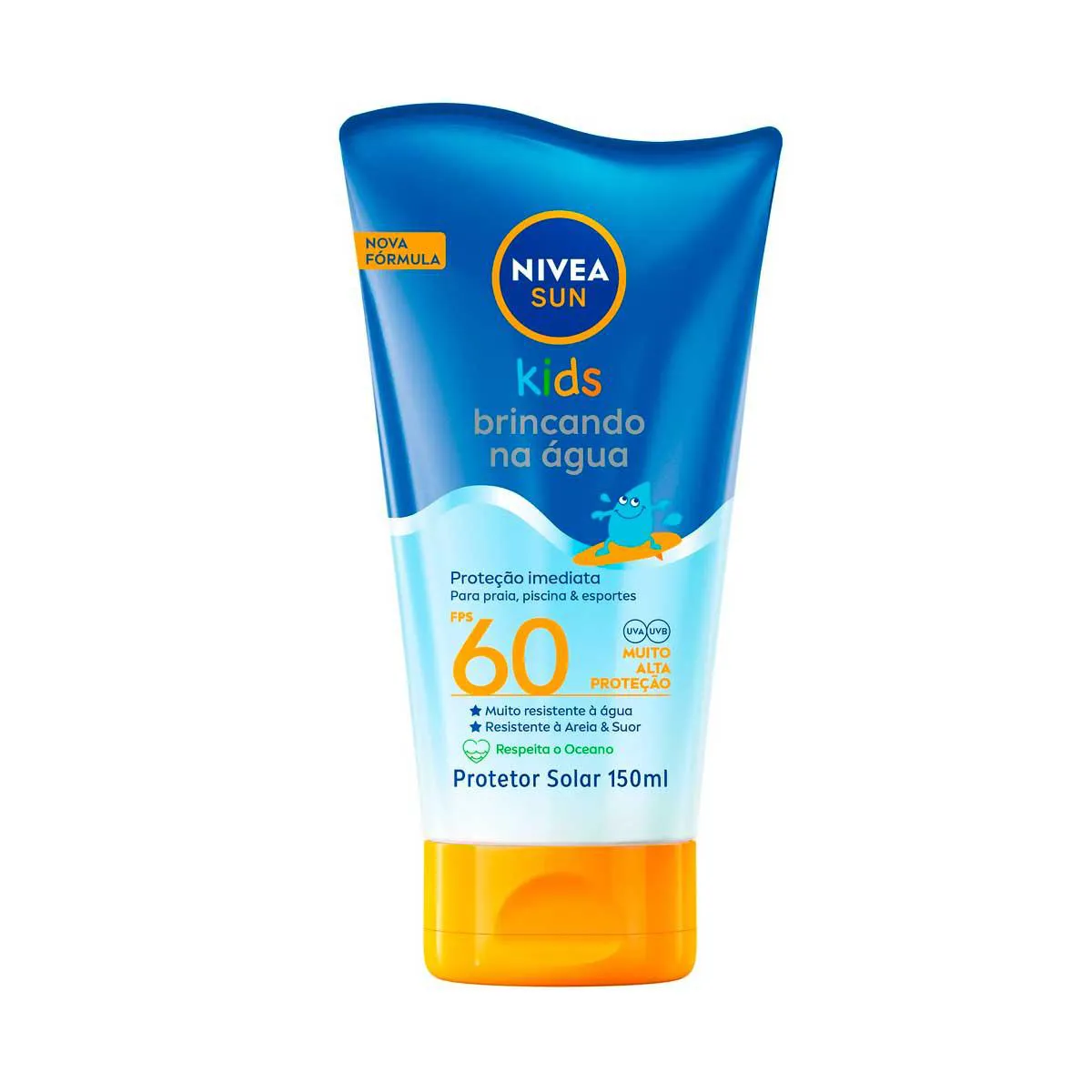 Protetor Solar Corporal Infantil Nivea Sun Kids Brincando na Água FPS 60 com 150ml — Nivea | Farmácia Resyla