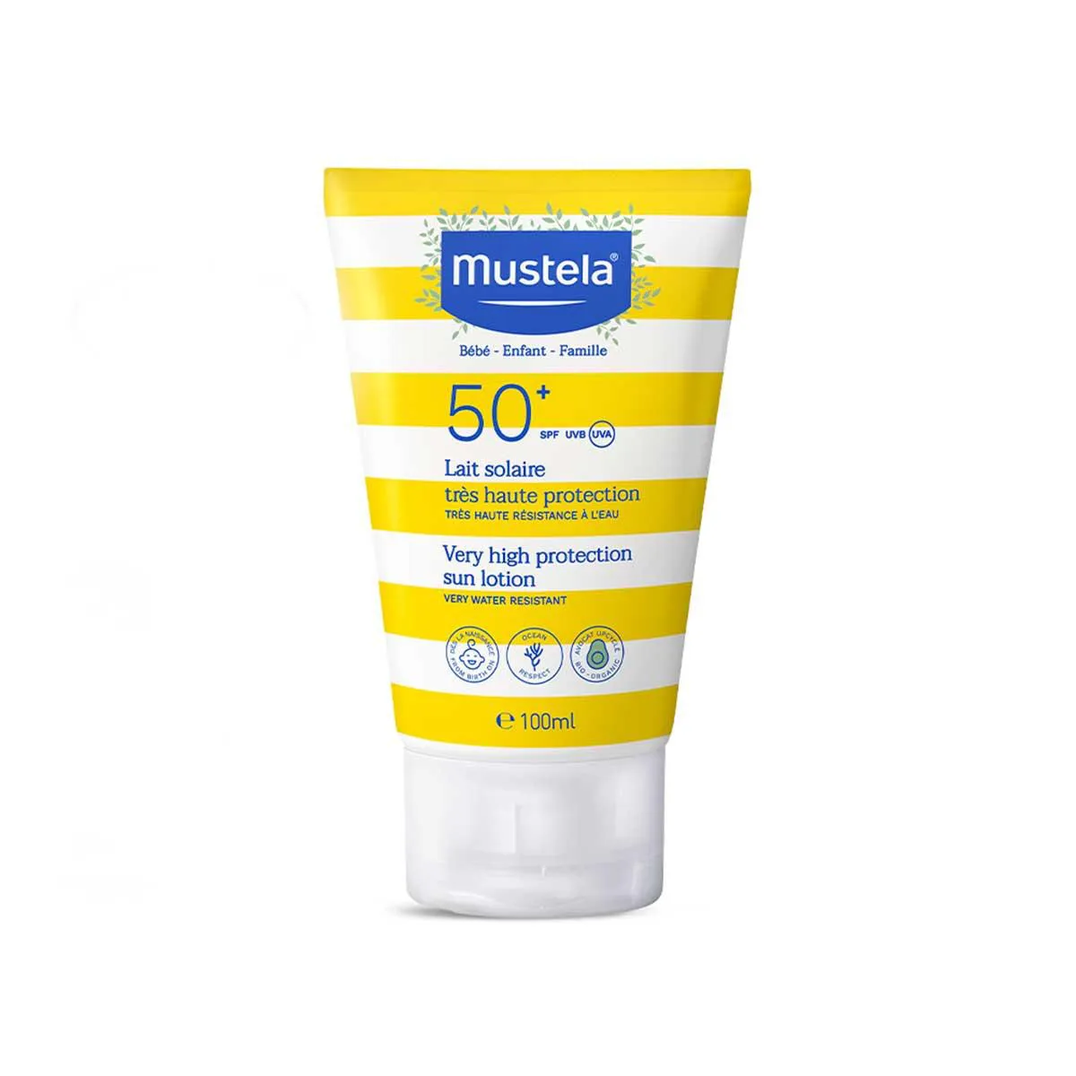 Protetor Solar Corporal Loção FPS 50+ Mustela 100ml — Mustela | Farmácia Resyla