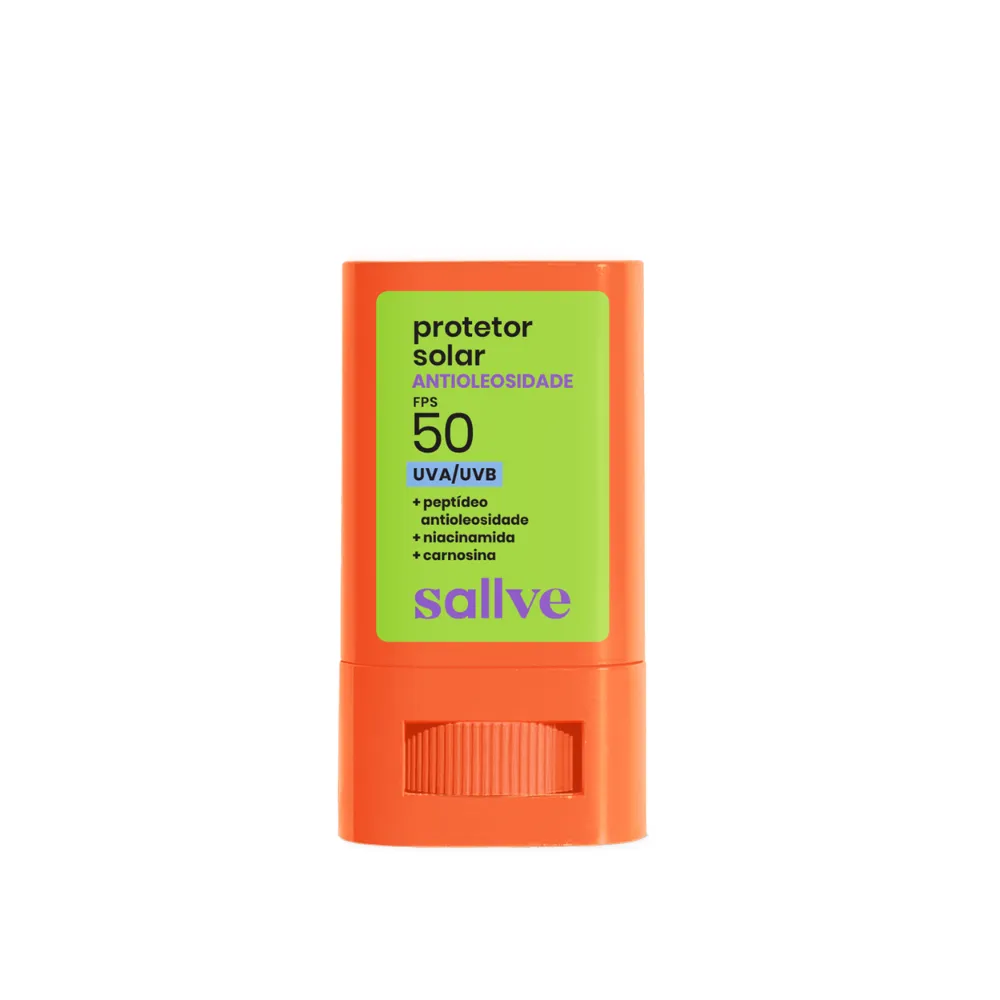 Protetor Solar Facial Antioleosidade em Bastão Sallve FPS 50 1 Unidade — Sallve | Farmácia Resyla