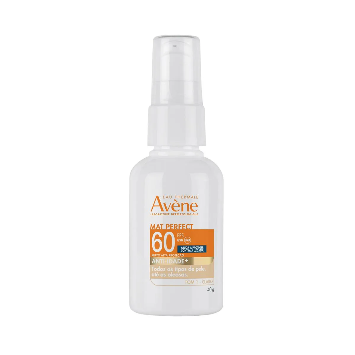 Protetor Solar Facial Avène Mat Perfect Anti-idade FPS 60 Claro 40g — Avène | Farmácia Resyla