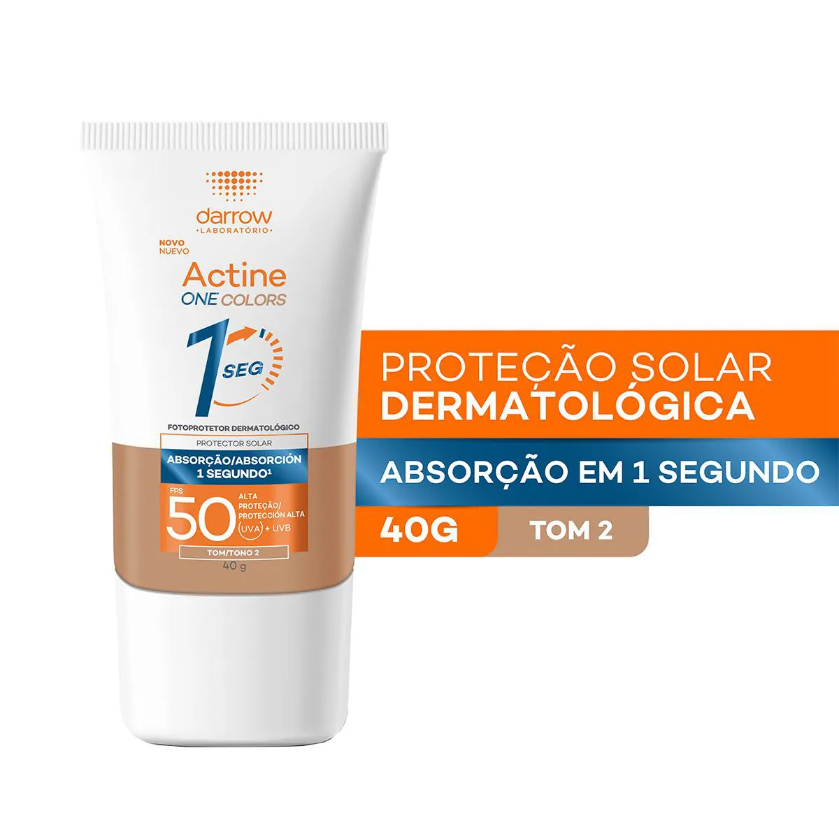 Protetor Solar Facial Darrow Actine One Colors FPS 50 Tom 2 40g — Darrow | Farmácia Resyla