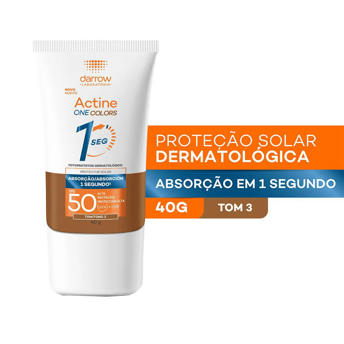 Protetor Solar Facial Darrow Actine One Colors FPS 50 Tom 3 40g — Darrow | Farmácia Resyla