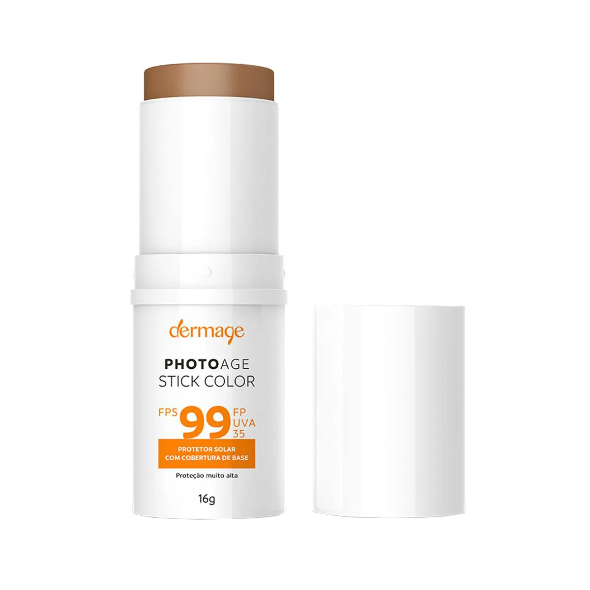 Protetor Solar Facial em Bastão Dermage Photoage Color FPS 99 Médio Intenso 16g — Dermage | Farmácia Resyla