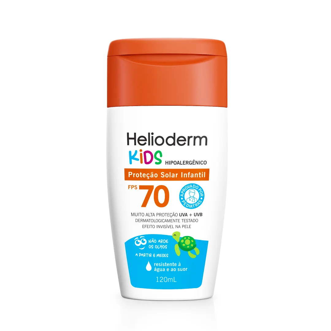 Protetor Solar Infantil Helioderm Kids FPS 70 120g — Helioderm | Farmácia Resyla