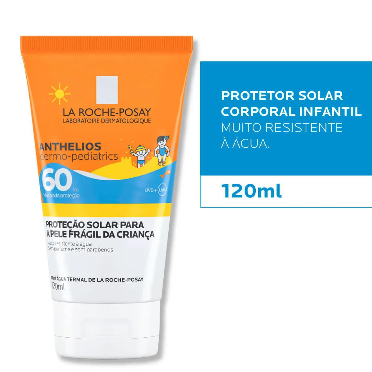 Protetor Solar Infantil La Roche-Posay Anthelios Dermo-Pediatrics FPS 60 Proteção para Pele de Criança 120ml — La Roche-Posay | Farmácia Resyla