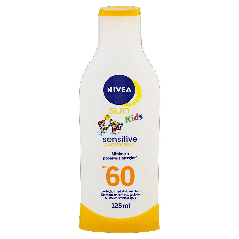 Protetor Solar Infantil Nivea Sun Fps 60 Kids Sensitive 125ml — Nivea | Farmácia Resyla
