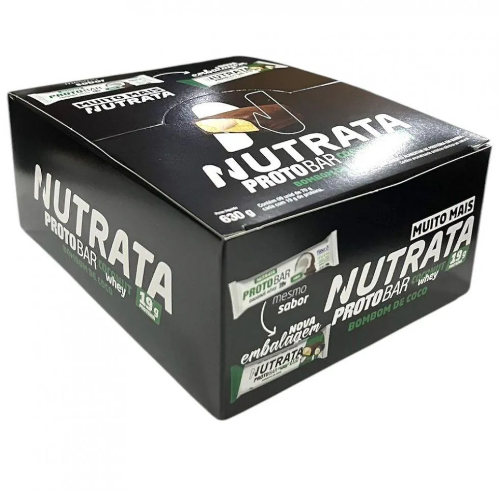 Protobar Whey Display - Sabor: Bombom de Coco (9 Unid. 70g) — | Farmácia Resyla