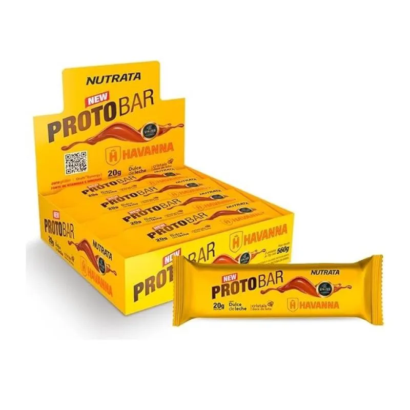 Protobar Whey Display - Sabor: Doce de Leite Havanna (9 Unid. 70g) — | Farmácia Resyla