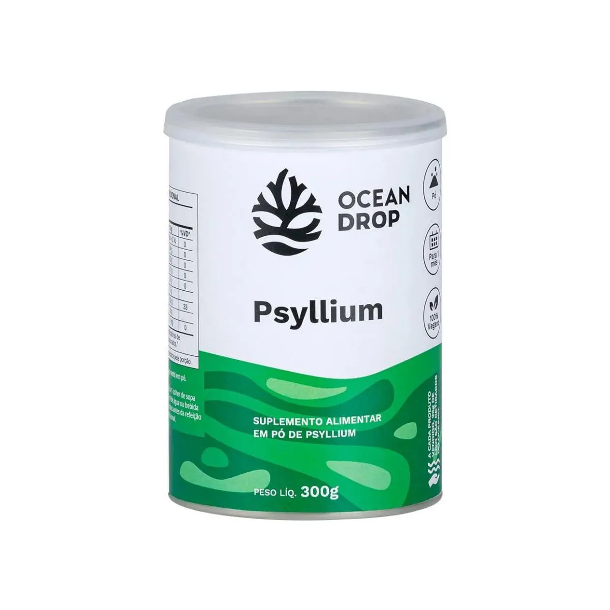 Psyllium Aminoácido em Pó Fonte de Fibras Natural Ocean Drop — Natura | Farmácia Resyla