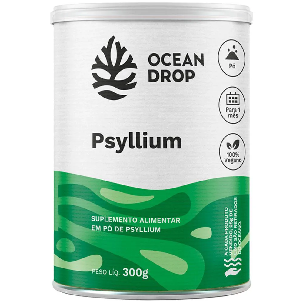 PSYLLIUM EM Pó VEGANO (300G) - OCEAN DROP — | Farmácia Resyla