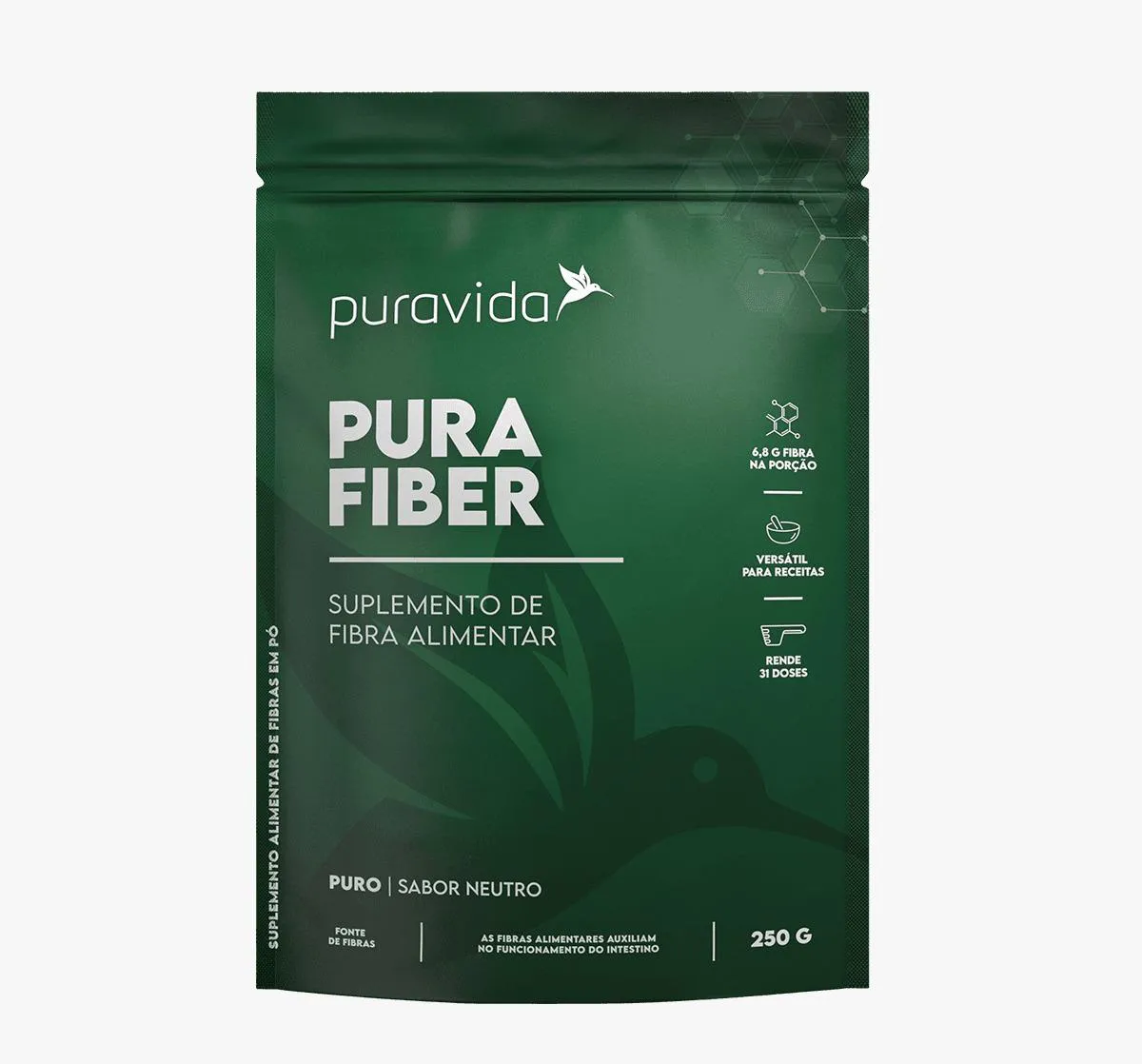 Pura Fiber - 250g- Fibra Alimentar- Pura Vida — | Farmácia Resyla