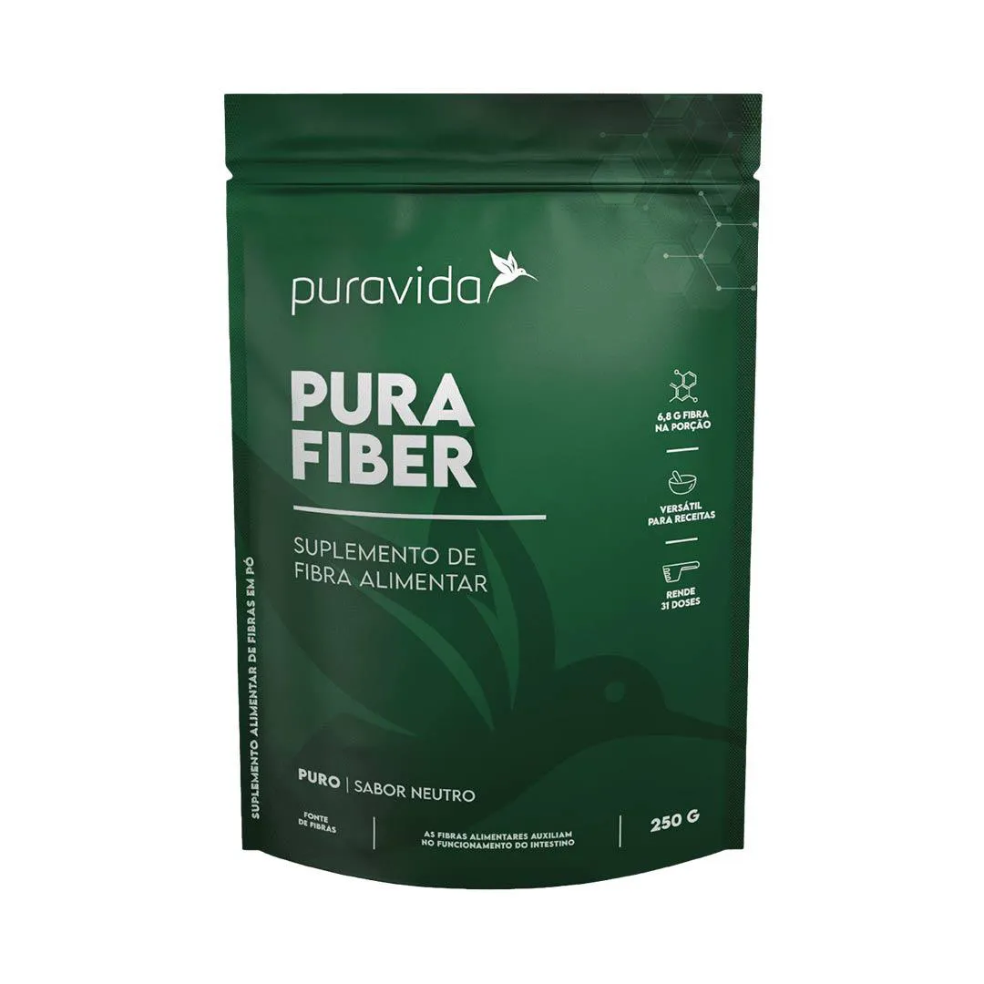 Purafiber Fibra Alimentar Suplemento 250g - Puravida — Puravida | Farmácia Resyla