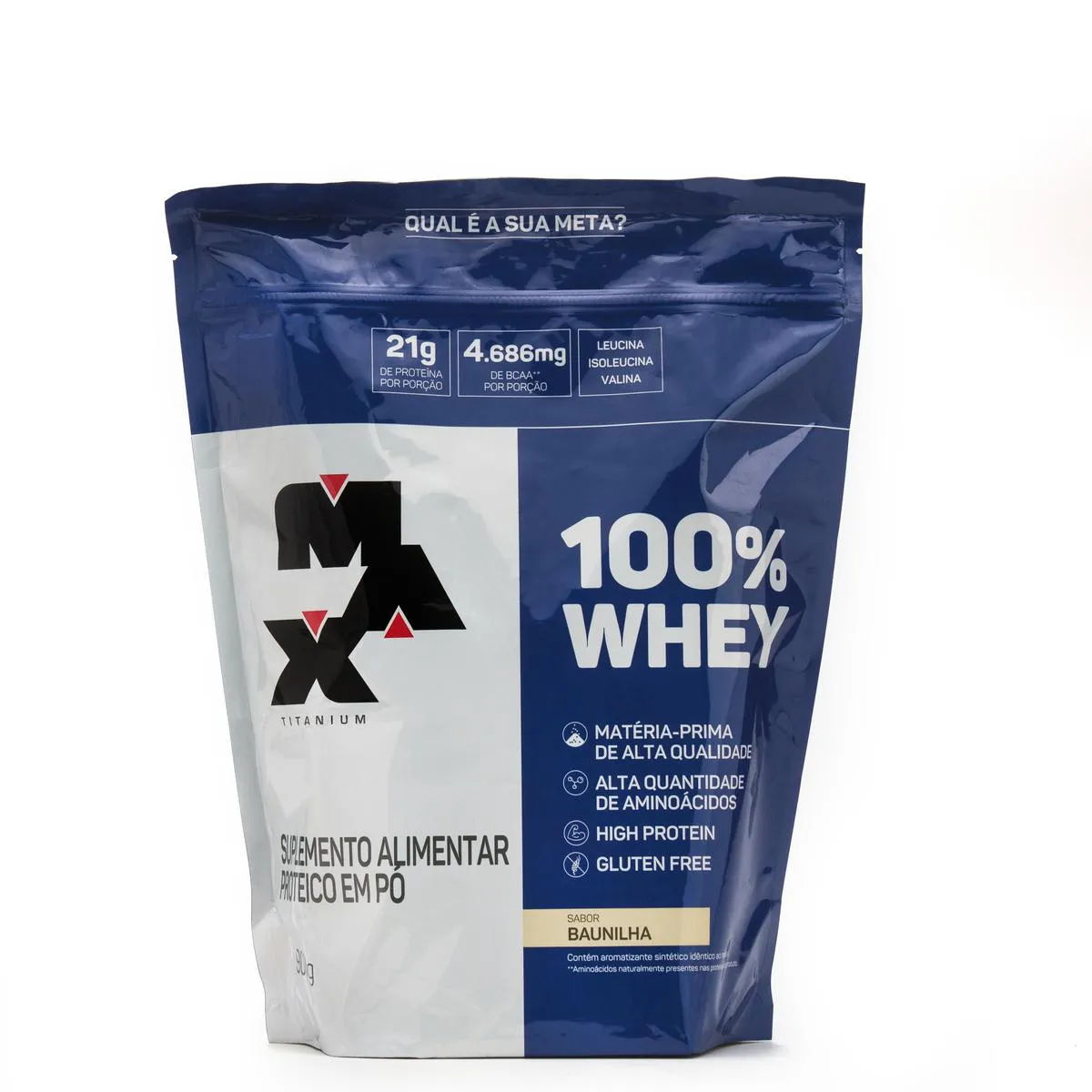 Refil Whey Protein Max Titanium 100% Whey Baunilha 900g — Max Titanium | Farmácia Resyla
