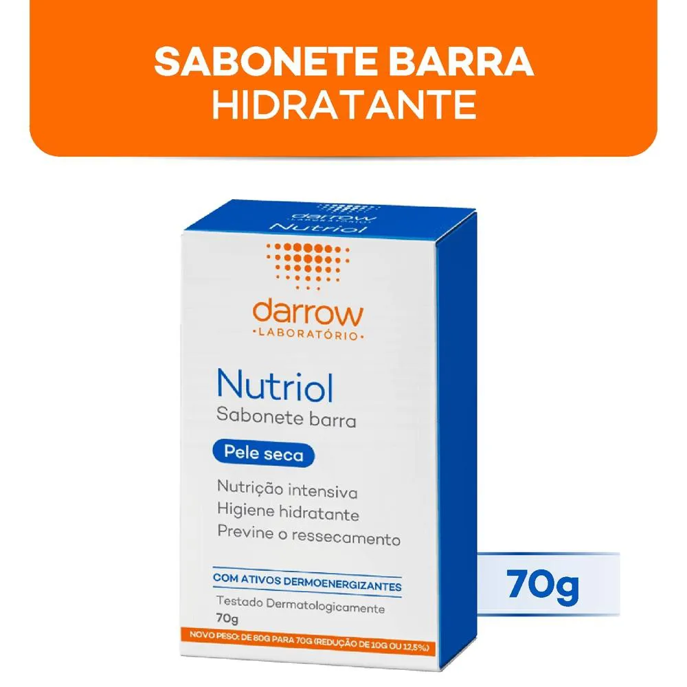 Sabonete em Barra Darrow Nutriol Pele Seca Rosto e Corpo 70g — Darrow | Farmácia Resyla