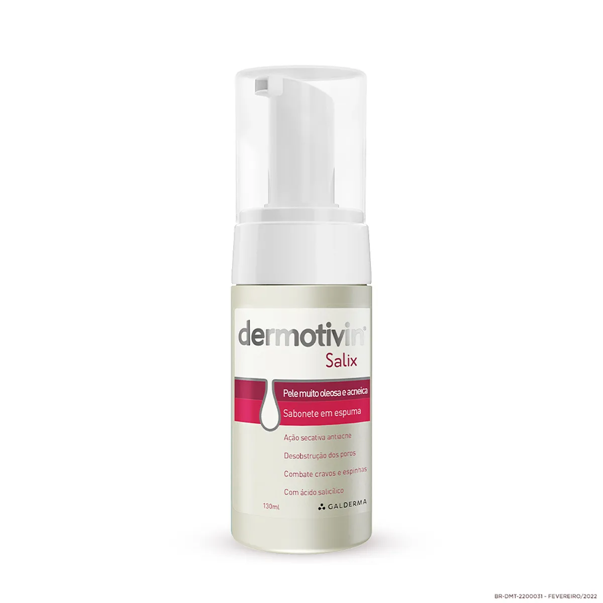 Sabonete em Espuma Facial Dermotivin Salix 130ml — | Farmácia Resyla